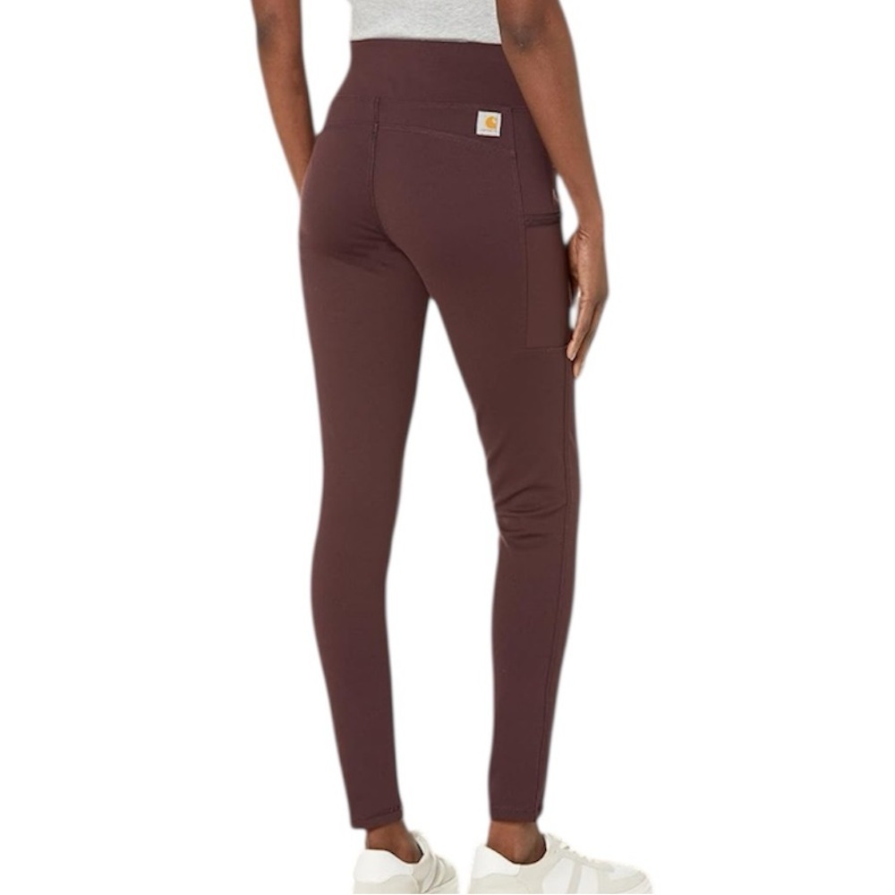 Carhartt Force Fitted lightweight utility leggings Small Brown NWT women